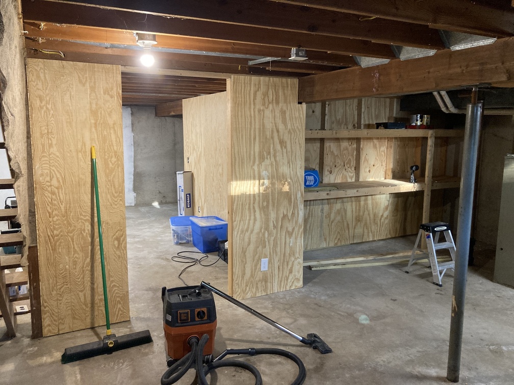 Basement Walls Wiring Covered